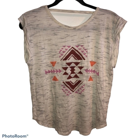 Authentic Torn by Ronny Kobo Aztec Geometric Tee - Picture 1 of 4